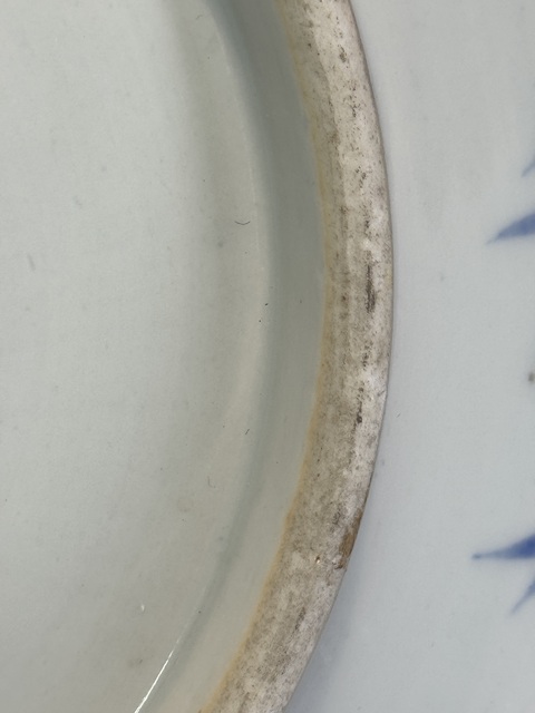 古玩陶瓷咸豐青花獅子盤真品鑒賞圖