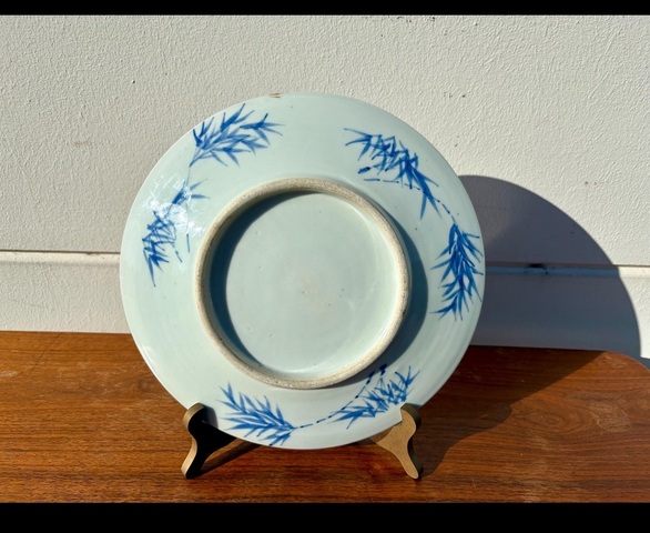 古玩陶瓷咸豐青花獅子盤真品鑒賞圖