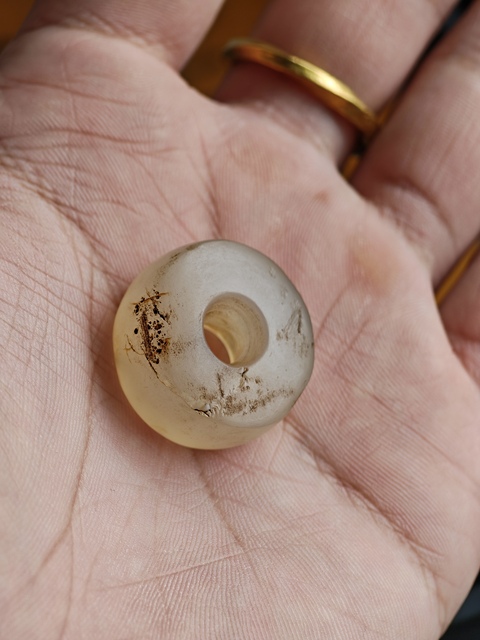 古玩玉器老瑪瑙剁珠真品鑒賞圖