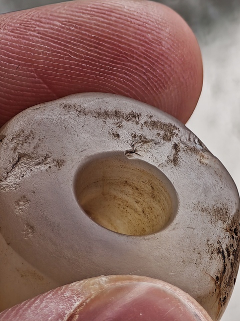 古玩玉器老瑪瑙剁珠真品鑒賞圖
