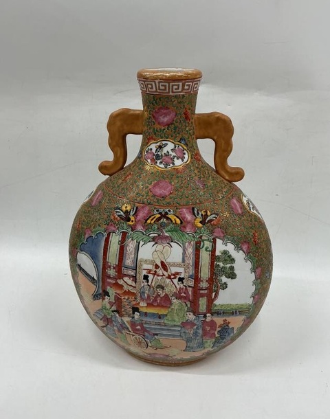 古玩陶瓷廣彩瓶真品鑒賞圖
