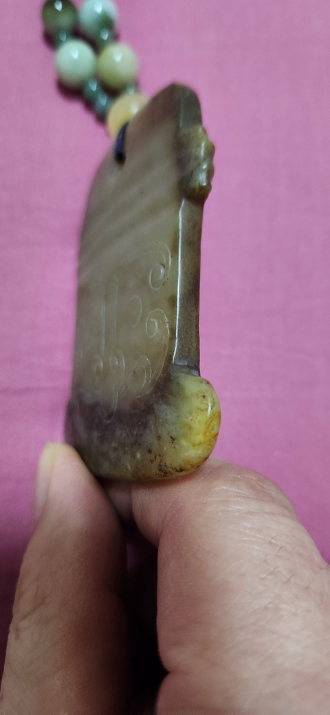 古玩玉器仿古玉斧形件真品鑒賞圖