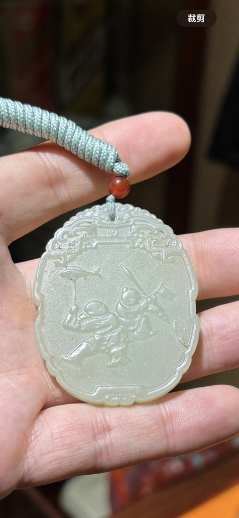 古玩玉器和田玉雕“平升三級”牌真品鑒賞圖