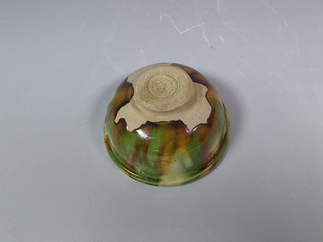 古玩陶瓷唐代三彩紋茶園真品鑒賞圖