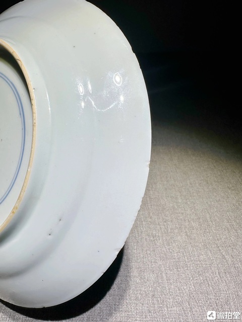 古玩陶瓷鼎興美玉奇玩款仕女紋青花盤真品鑒賞圖