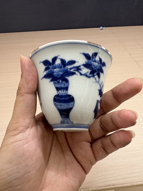 古玩陶瓷青花杯真品鑒賞圖