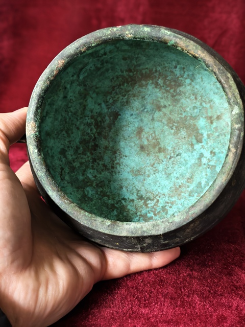 古玩銅器銅鍪真品鑒賞圖