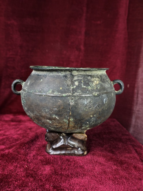 古玩銅器銅鍪真品鑒賞圖