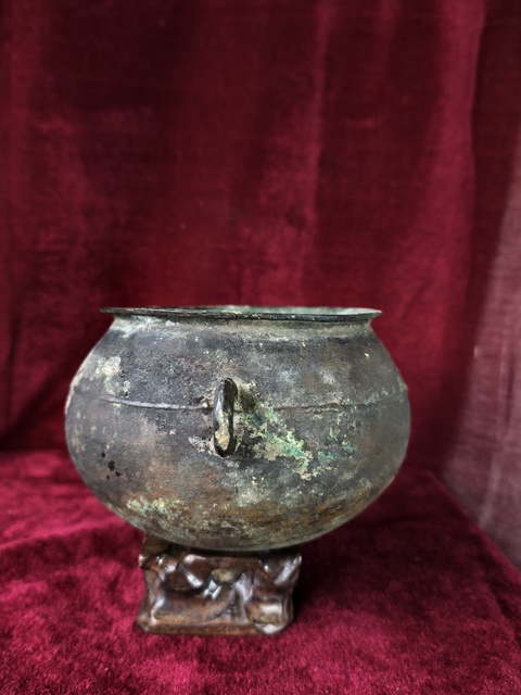 古玩銅器銅鍪真品鑒賞圖