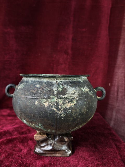 古玩銅器銅鍪真品鑒賞圖