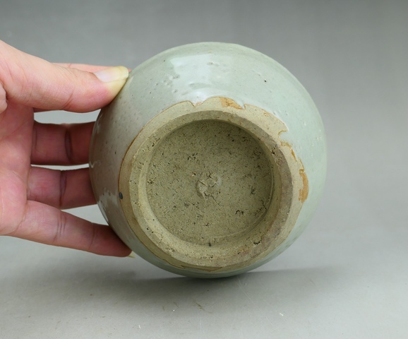 古玩陶瓷精品:明代龍泉窯青瓷圓柱水洗（罕見文房器）拍賣，當前價格191元