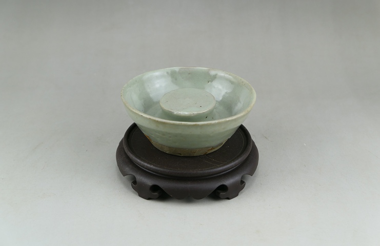 古玩陶瓷精品:明代龍泉窯青瓷圓柱水洗（罕見文房器）拍賣，當前價格191元
