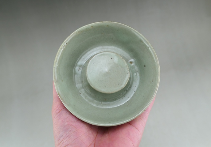 古玩陶瓷精品:明代龍泉窯青瓷圓柱水洗（罕見文房器）拍賣，當前價格191元