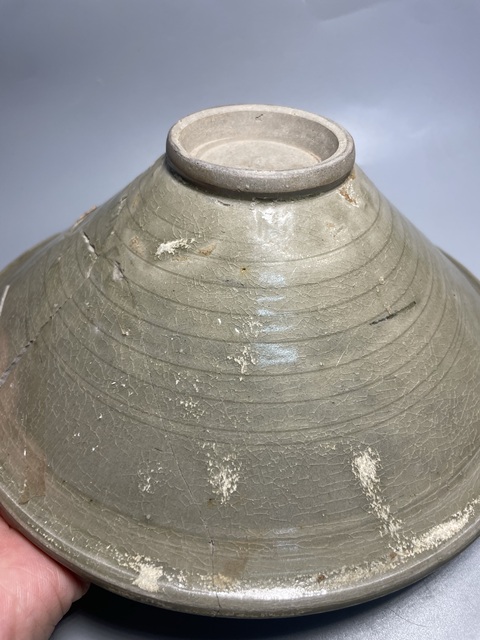 古玩陶瓷耀州窯劃花大碗標本拍賣，當前價格2000元