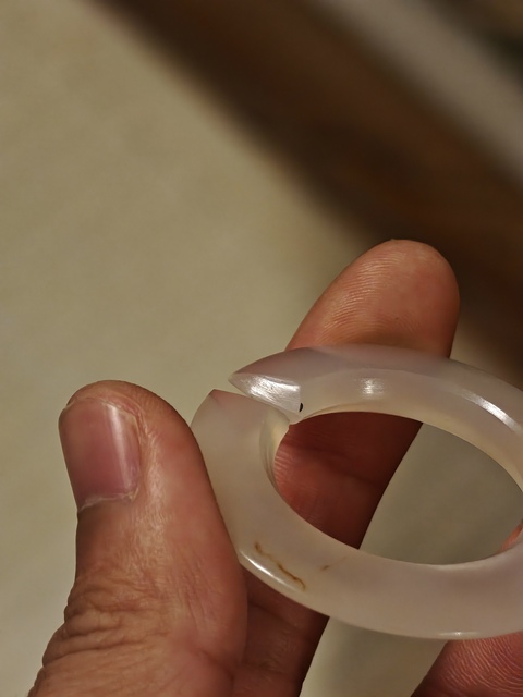 古玩玉器老瑪瑙玨真品鑒賞圖