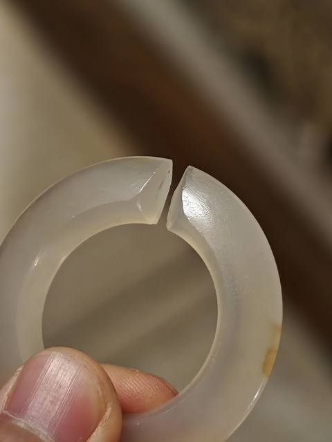 古玩玉器老瑪瑙玨真品鑒賞圖