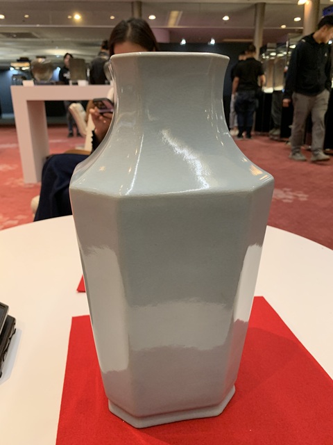 古玩陶瓷仿汝釉八方尊，平臺不允許估價真品鑒賞圖