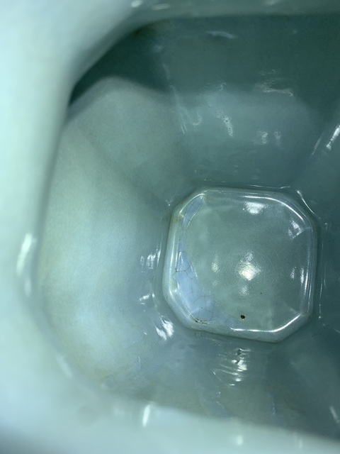 古玩陶瓷仿汝釉八方尊，平臺不允許估價真品鑒賞圖