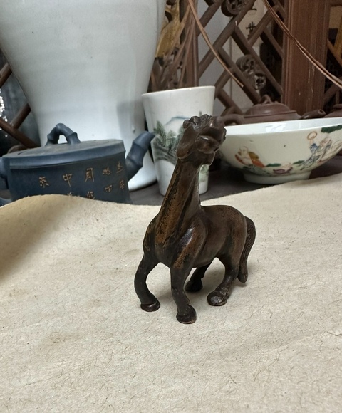 古玩銅器銅馬真品鑒賞圖