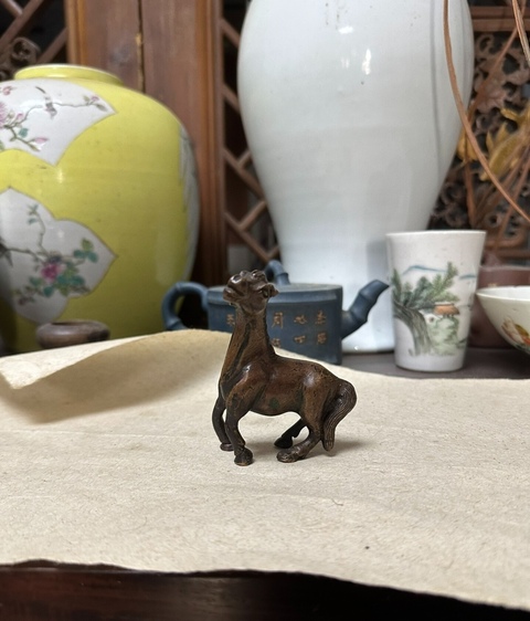 古玩銅器銅馬真品鑒賞圖