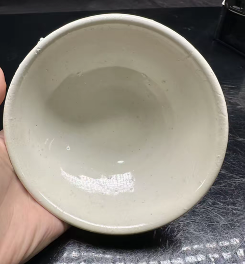 古玩陶瓷五代白釉唇口盞真品鑒賞圖