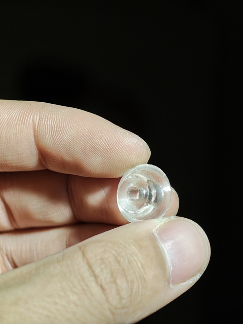 古玩玉器老水晶碟形珠真品鑒賞圖