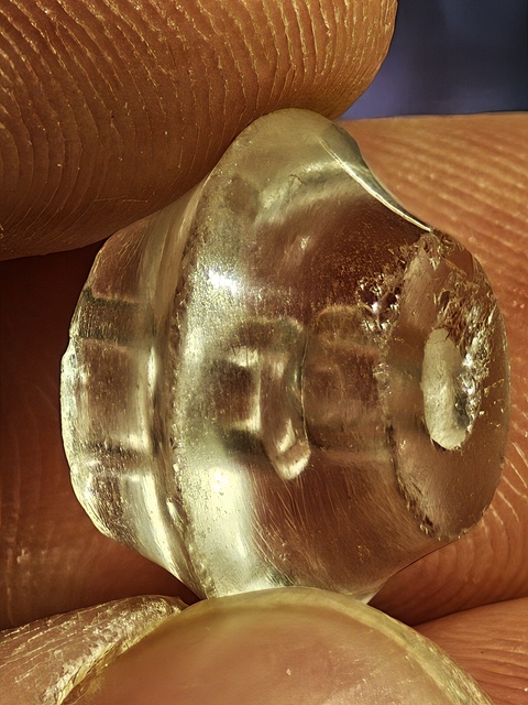 古玩玉器老水晶碟形珠真品鑒賞圖