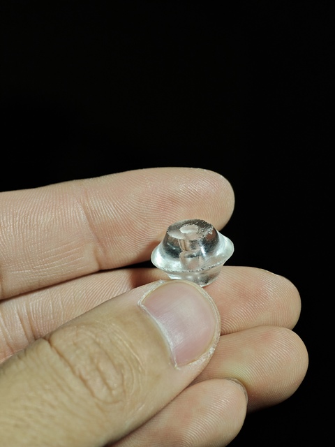 古玩玉器老水晶碟形珠真品鑒賞圖