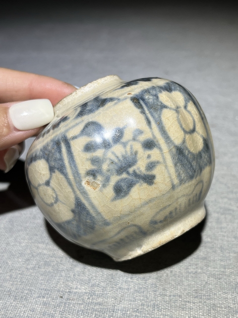 古玩陶瓷【明:萬歷】青花花卉紋水盂【文房雅器】【路份高,收藏價值好】拍賣,當前價格0元