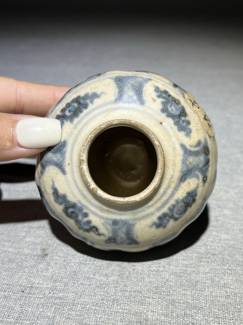 古玩陶瓷【明:萬歷】青花花卉紋水盂【文房雅器】【路份高,收藏價值好】拍賣,當前價格0元