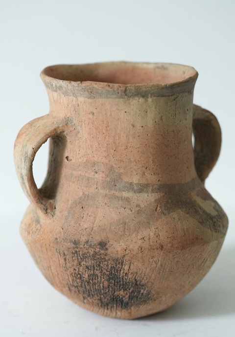 古玩陶瓷辛店文化雙系黑陶黑彩罐真品鑒賞圖