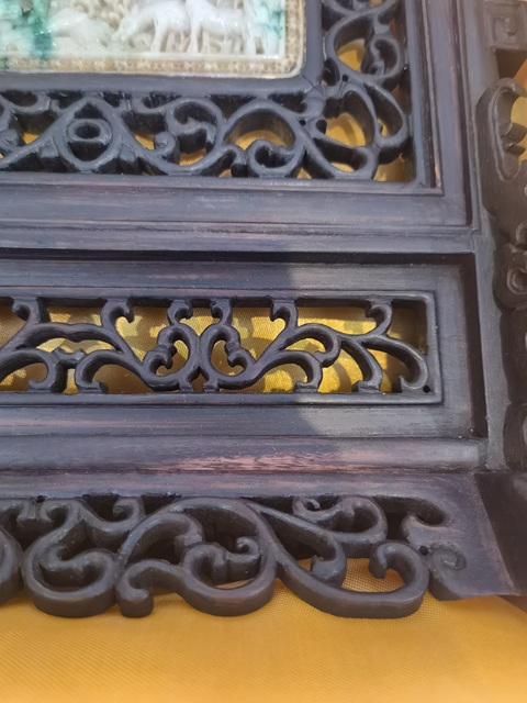 古玩雜項現(xiàn)代機雕玉屏桌面擺件真品鑒賞圖