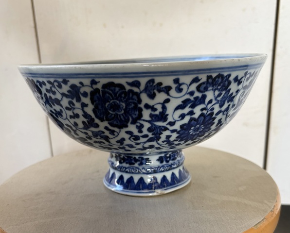 古玩陶瓷青花高足碗真品鑒賞圖