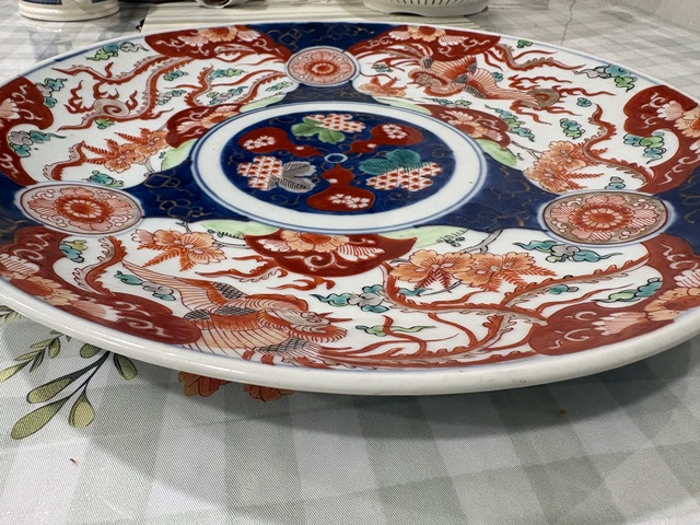 古玩陶瓷青花五彩盤真品鑒賞圖