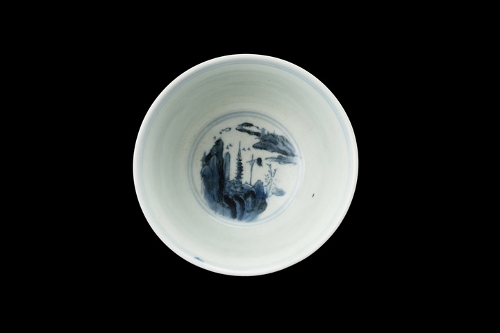 古玩陶瓷人物紋青花碗真品鑒賞圖