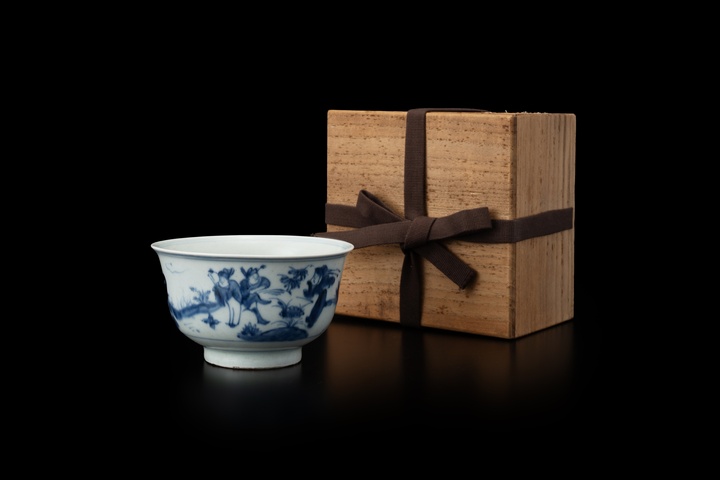 古玩陶瓷人物紋青花碗真品鑒賞圖