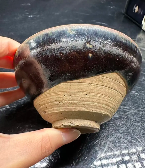 古玩陶瓷福清窯黑釉茶盞真品鑒賞圖