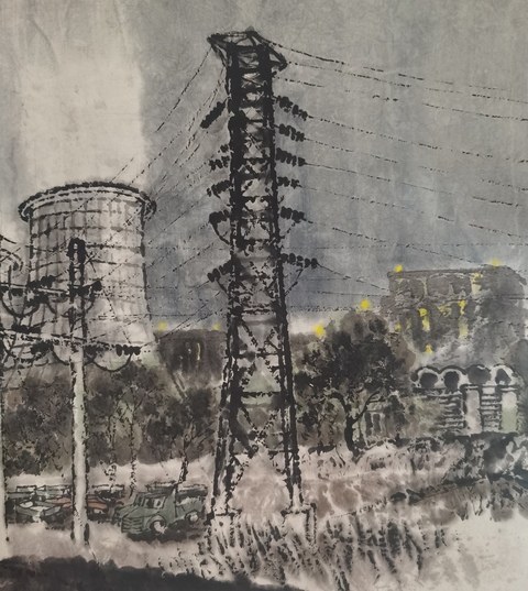 古玩字畫方濟眾風景真品鑒賞圖