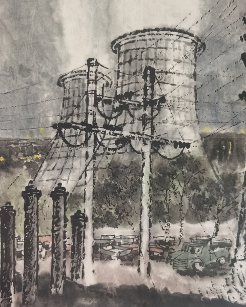 古玩字畫方濟眾風景真品鑒賞圖