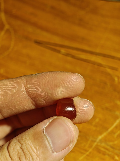 古玩玉器老瑪瑙剁珠真品鑒賞圖