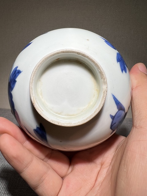 古玩陶瓷民國青花茶碗真品鑒賞圖