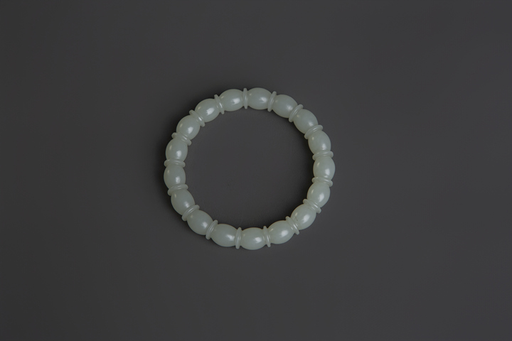 古玩玉器連珠鐲真品鑒賞圖