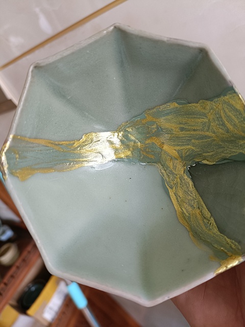 古玩陶瓷罕見精品南宋龍泉青瓷八方杯拍賣,當(dāng)前價(jià)格998元