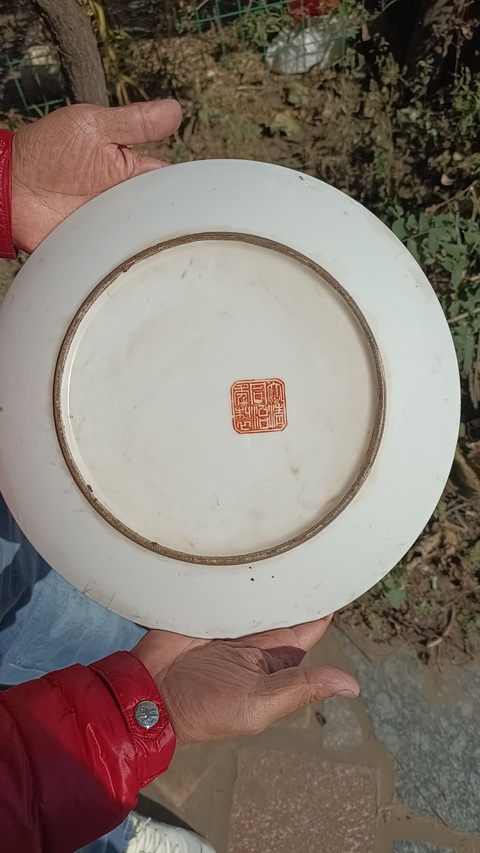 古玩陶瓷廣彩人物故事盤，平臺不允許估價真品鑒賞圖