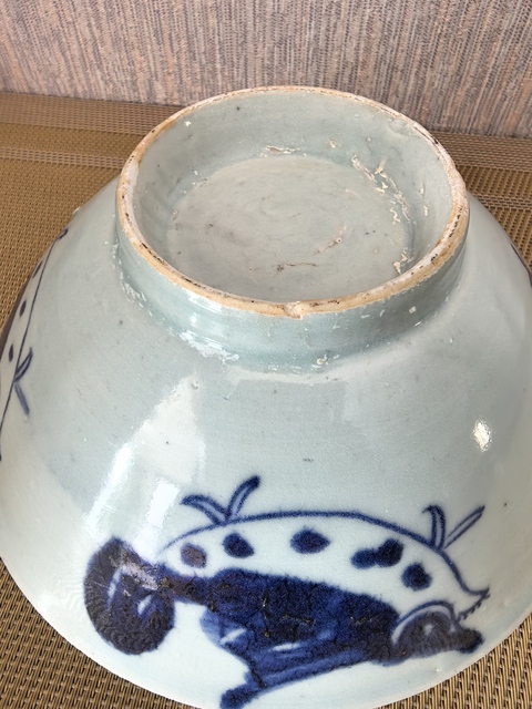 古玩陶瓷魚紋青花碗真品鑒賞圖