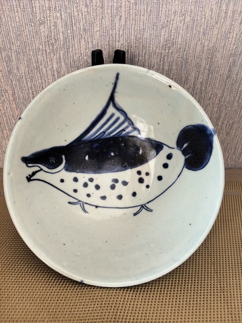 古玩陶瓷魚紋青花碗真品鑒賞圖