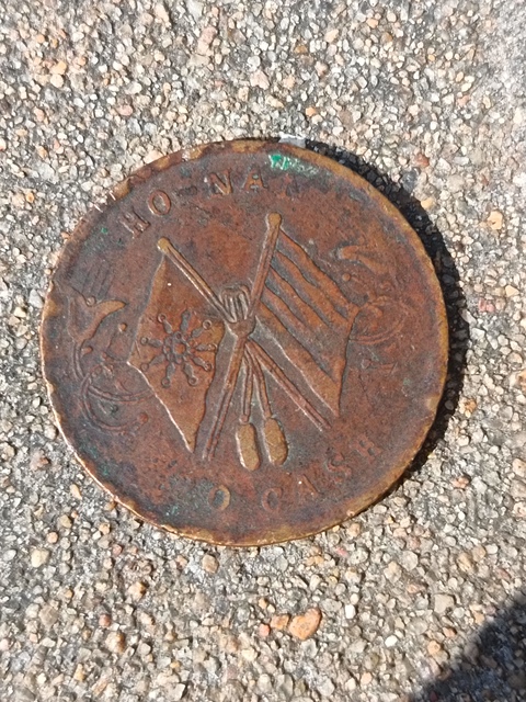 古玩錢幣湖南雙旗二十文銅元真品鑒賞圖