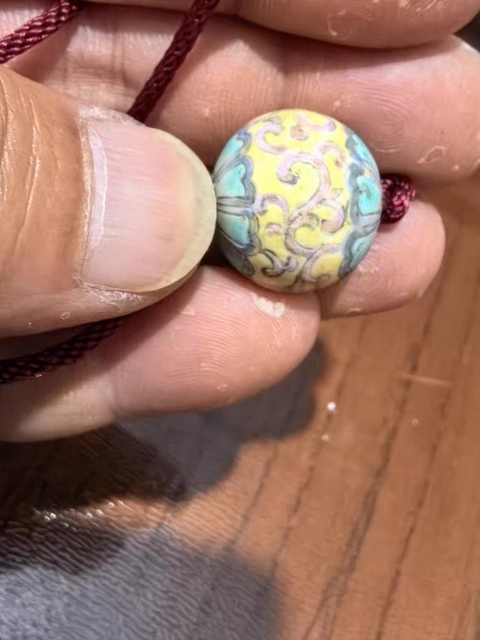 古玩陶瓷粉彩瓷珠真品鑒賞圖