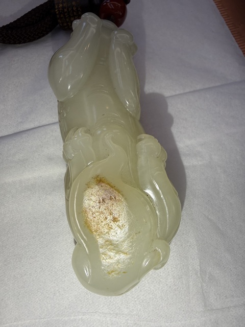 古玩玉器和田玉貔貅把件真品鑒賞圖