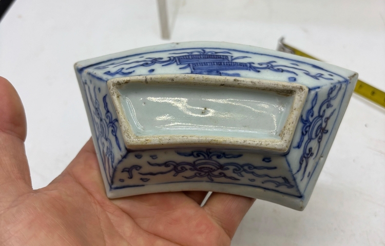 古玩陶瓷青花花卉紋串盤真品鑒賞圖